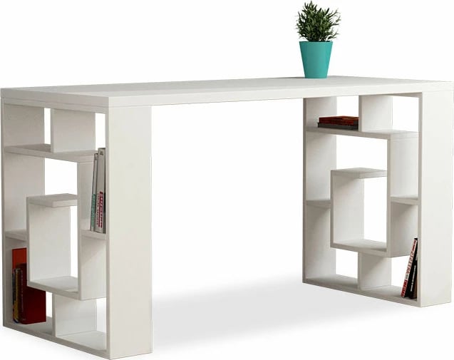 Tavolinë pune Labirent e bardhë 140x60x75