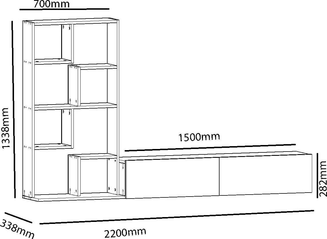 Njësi televizori Hanah Home, bardhë