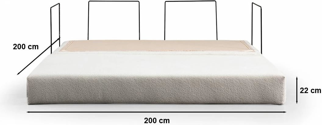 Divan-krevat dy-vendësh Atelier del Sofa, Via Con, i bardhë