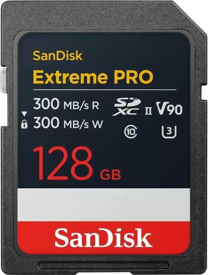 Kartelë SD SanDisk Extreme Pro 128GB UHS-II V90 8K