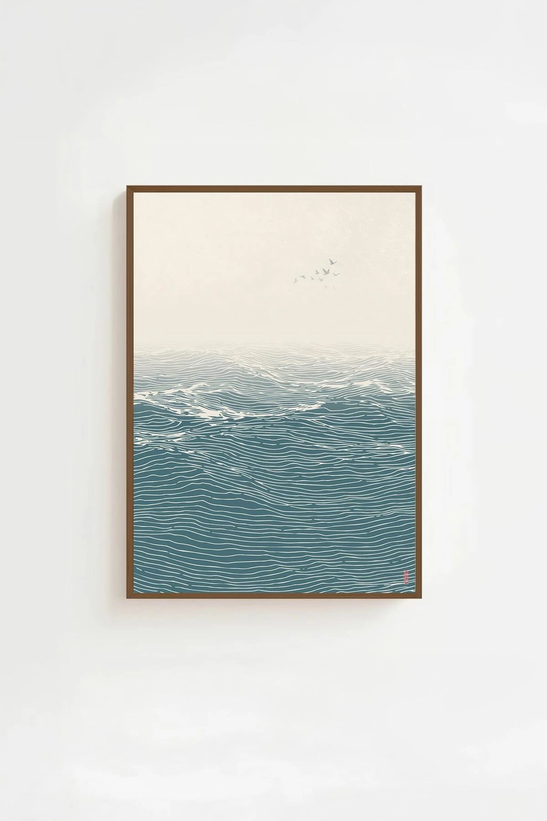 Pikturë dekorative me kornizë, shumëngjyrëshe, Wallity, Lmnmdlkahve5, 33x48cm