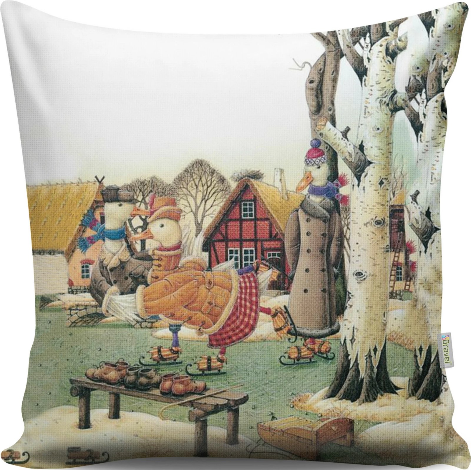 Jastëk dekorativ Evila Originals, A13020, shumëngjyrësh, 43x43cm