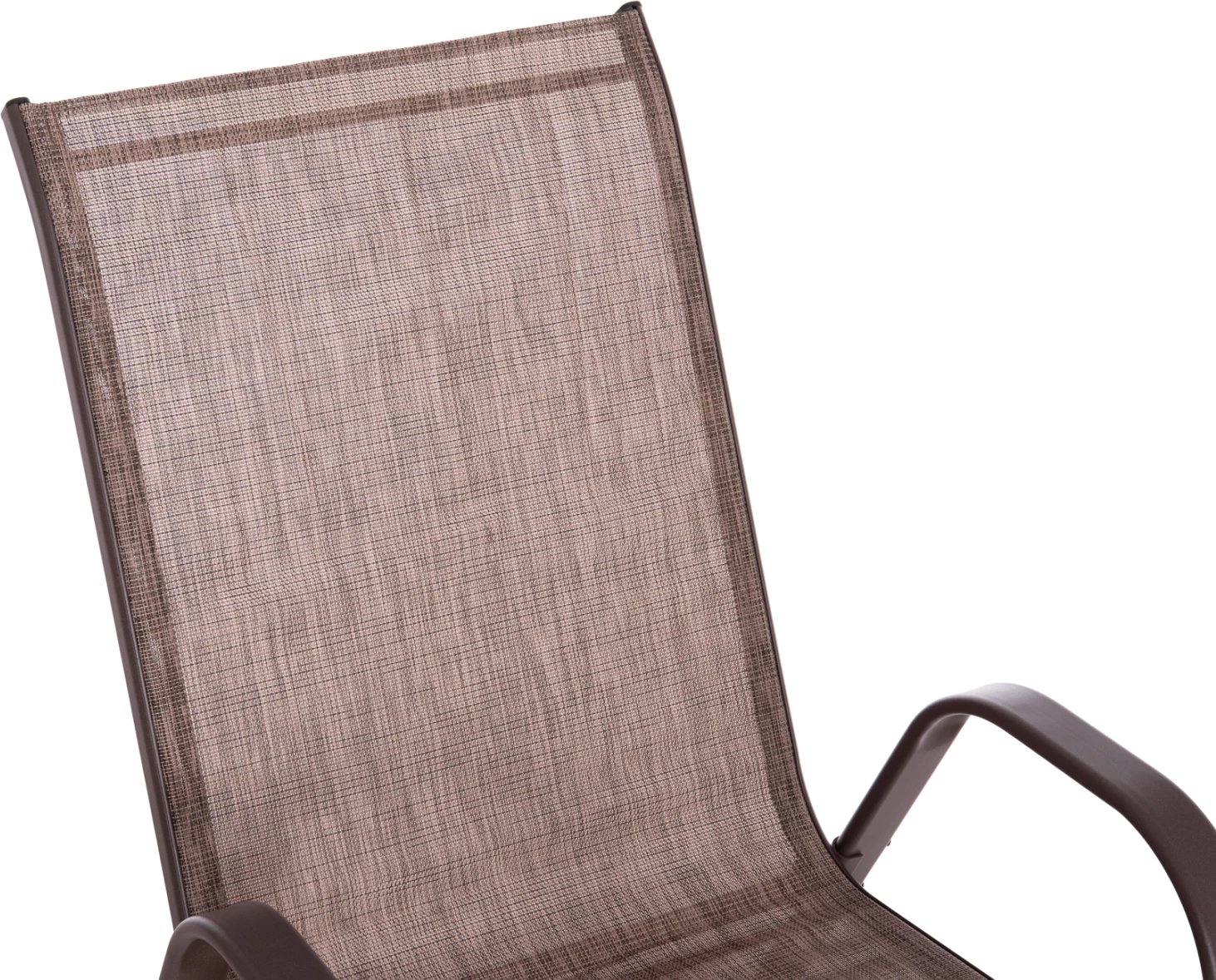 Karrige për jashtë LEON, kornizë metali ngjyrë kafe & tekstilene-4 copë, 55x70x91Hcm., set prej 4 copësh