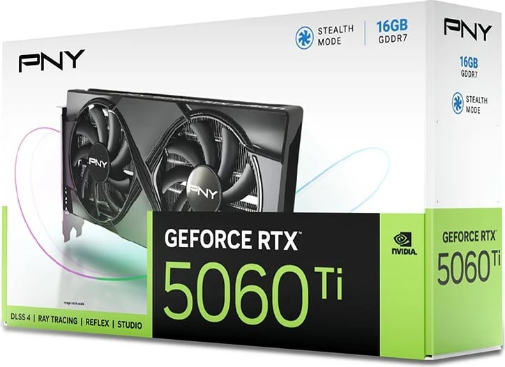 Kartelë grafike PNY GeForce RTX 5060 Ti, 16GB DDR7, PCI-E 8x, e zezë Kartelë grafike PNY GeForce RTX 5060 Ti, 16GB DDR7, PCI-E 8x, e zezë