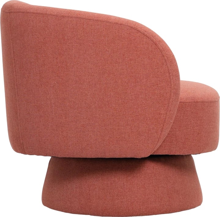 Kreslo rrotullues, material stof, ngjyrë terrakote, 78x81x77cm