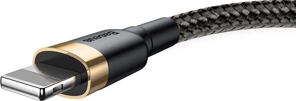 Kabllo Baseus Cafule CALKLF-BV1, USB-A në Lightning, 1m, 2.4A, e zezë/artë