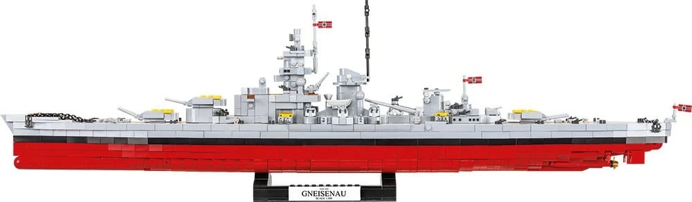 Set ndërtimi Cobi Klocki Battleship Gneisenau, 2417 pjesë, Historical Collection, gri/e kuqe Set ndërtimi Cobi Klocki Battleship Gneisenau, 2417 pjesë, Historical Collection, gri/e kuqe