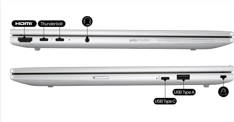 Laptop HP EliteBook G8 Ultra 7 255U, 14", 32 GB RAM, 1 TB SSD, Intel Arc, Windows 11 Pro, Argjend