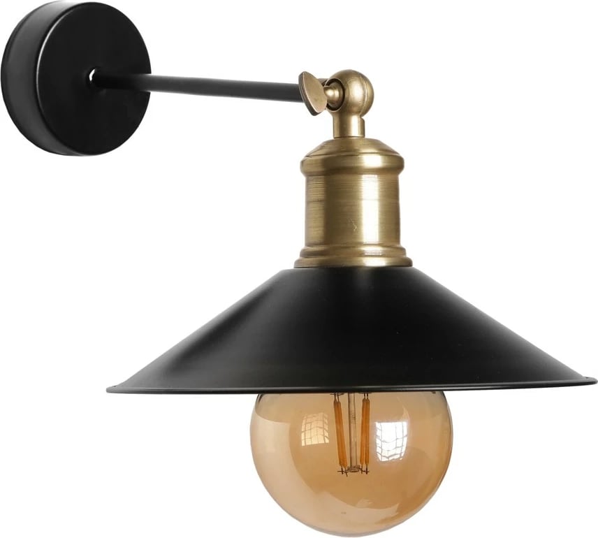 Aplik murit Opviq, kapak metali Emma, ngjyrë e zezë Aplik murit Opviq, kapak metali Emma, ngjyrë e zezë