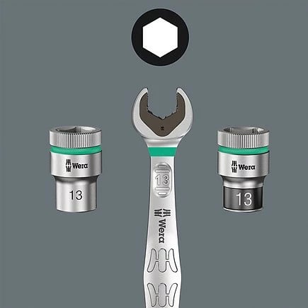 Set çelësa goditës Wera 05004841001, 11 copë, 1/2", metrik, zi