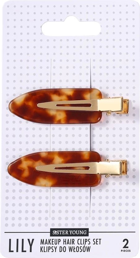 Kapëse flokësh për femra Sister Young Lily, 2 copë, kafe e errët