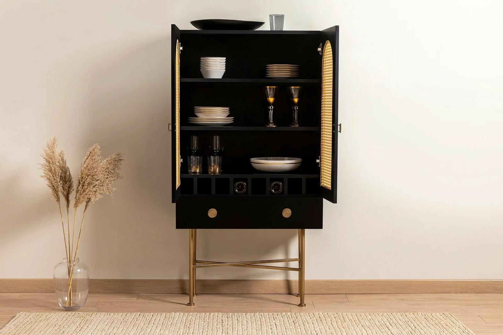 Konsol Skye Decor Cliff 150, e zezë