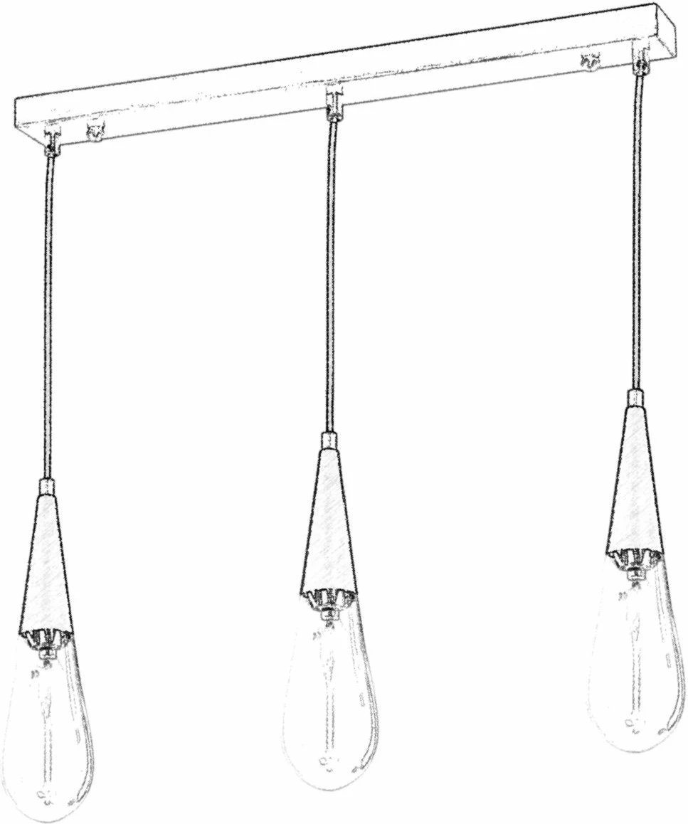 Llambë tavani Opviq, AV-4236-3EY, ngjyrë antike