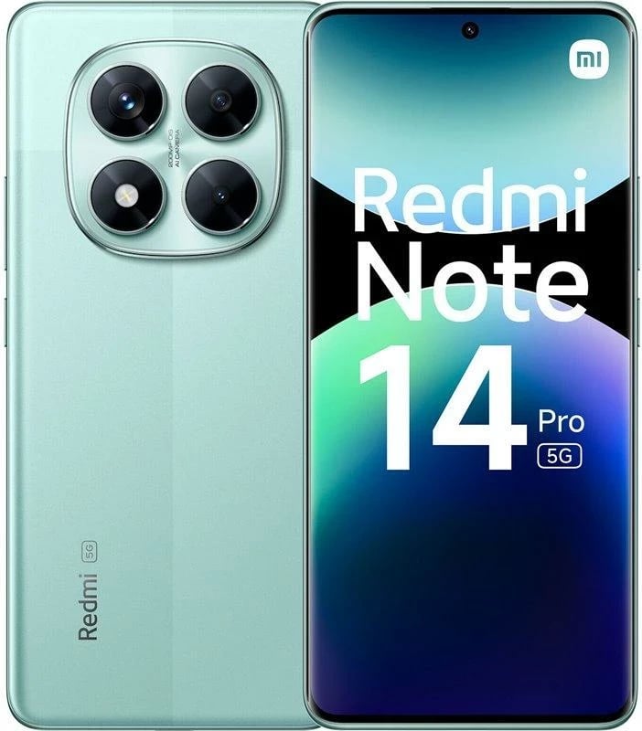 Celular Xiaomi Redmi Note 14 Pro, 6.67", 12+512GB, 5G, i gjelbër