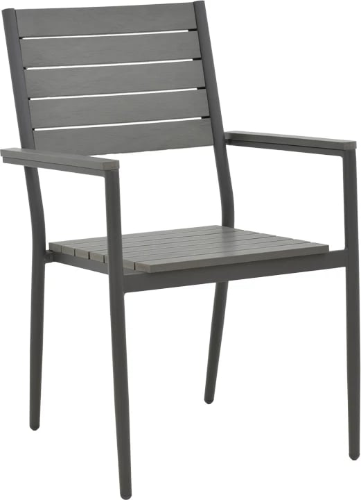 Karrige për kopsht Uplift alumini anthracite- dru i përpunuar gri 60x56.3x89cm