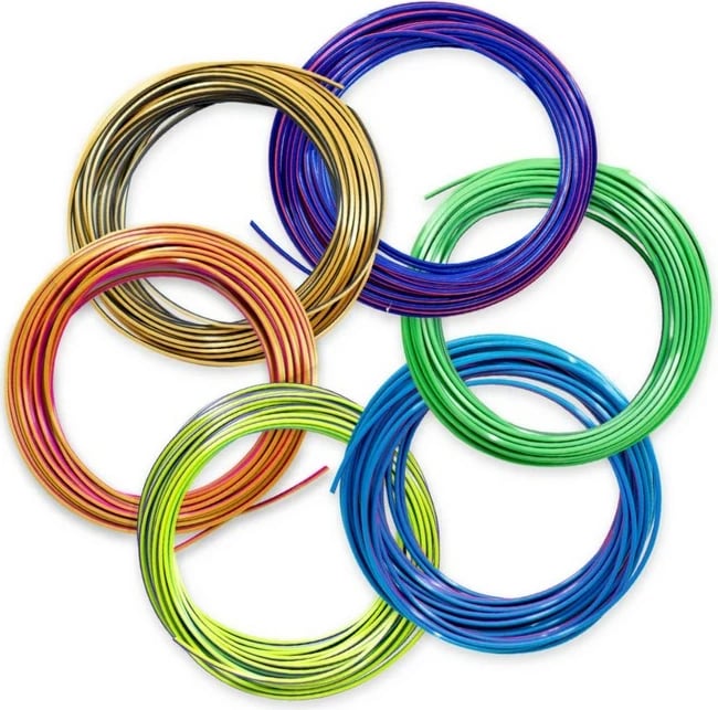 Filament PLA 3Doodler FLOW-TRIFILLS, 6 ngjyra, 260g