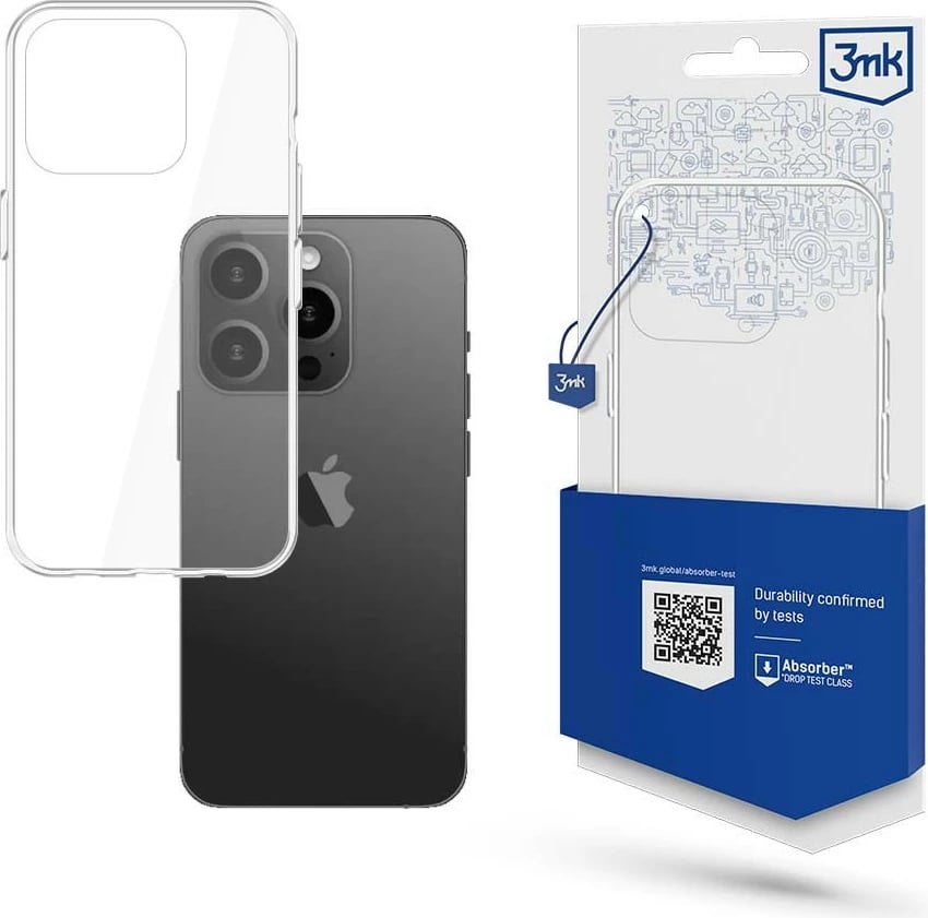 Mbështjellës Armor Case 3MK për iPhone 15 Pro 6.1", Transparent