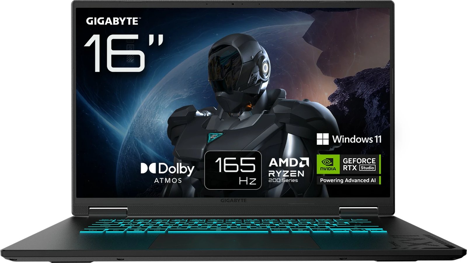 Laptop Gigabyte GAMING A16 3VH, Ryzen 7, 16GB, 1TB, RTX 5060, 16 inç, e zezë