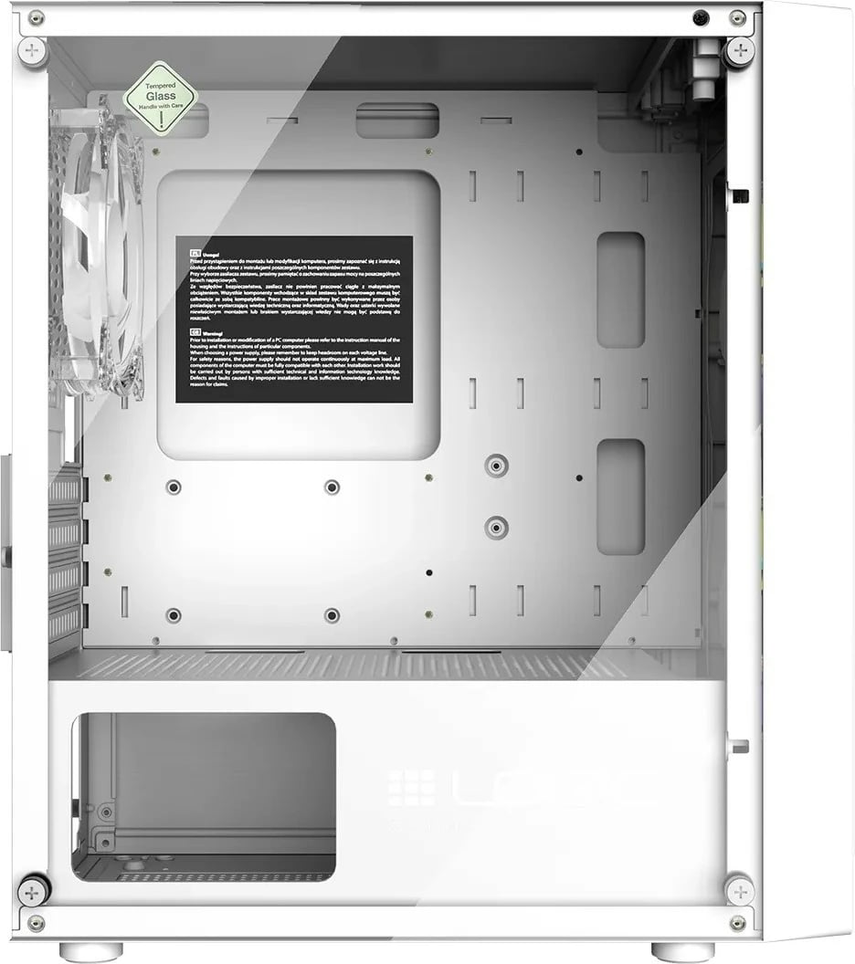 Kasë Logic Concept Atos ARGB Mini, Micro ATX, e bardhë Kasë Logic Concept Atos ARGB Mini, Micro ATX, e bardhë