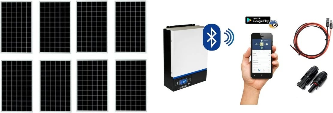 Set i pajisjeve Solare Azo Digital, ESB-6kW-24, MPPT 8xPV
