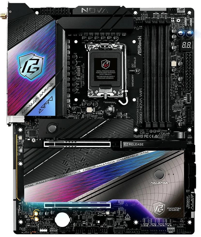 Pllakë amë ASRock Phantom Gaming Z890 Nova WiFi, LGA 1851, DDR5, Wi-Fi 7, ATX
