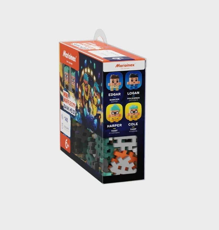 Set lodrash ndërtimi Marioinex Mini Waffle City Bank Heist, 148 pjesë, shumëngjyrëshe
