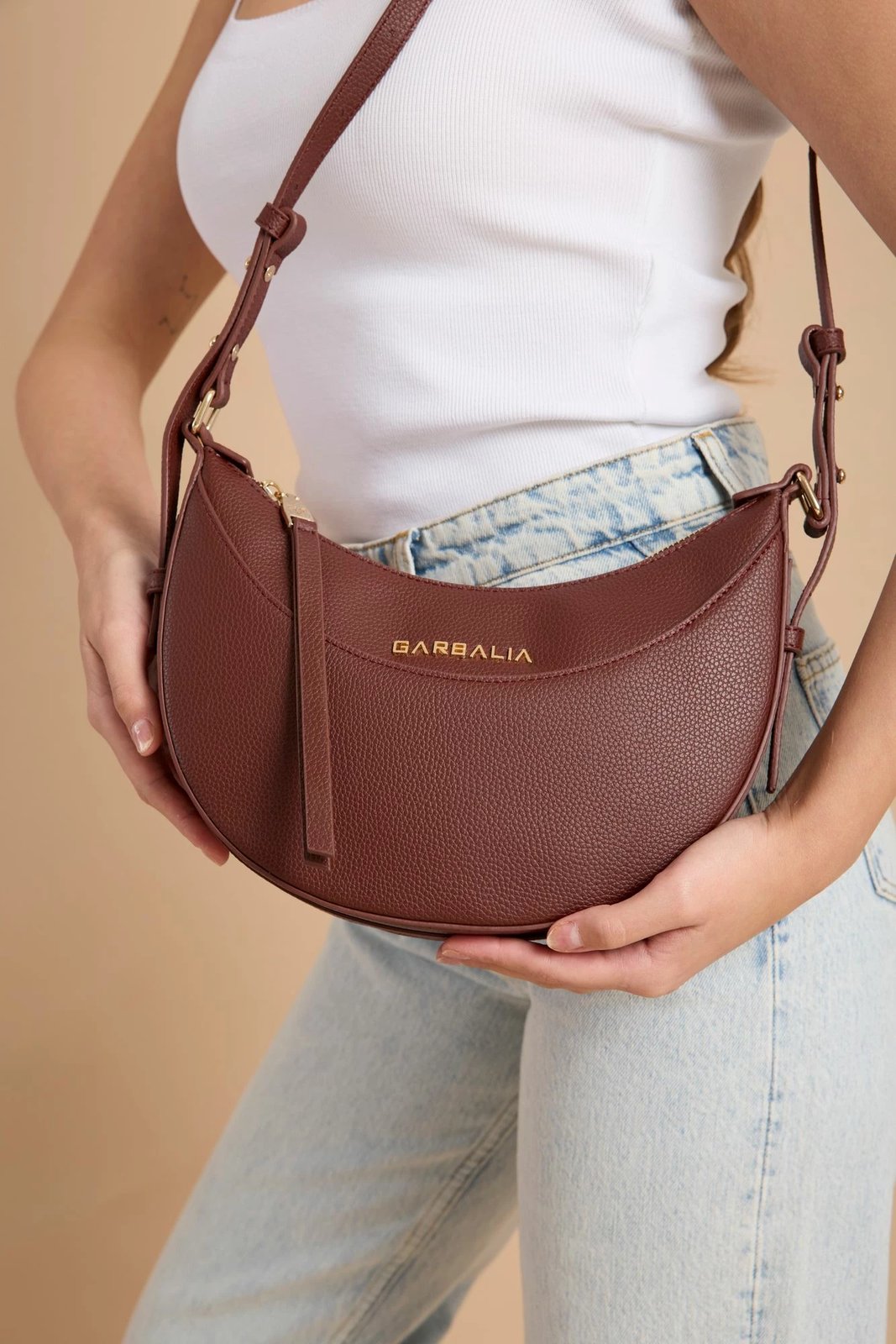 Çantë krahu Zoozie Bags, Santorini, ngjyrë burgundy