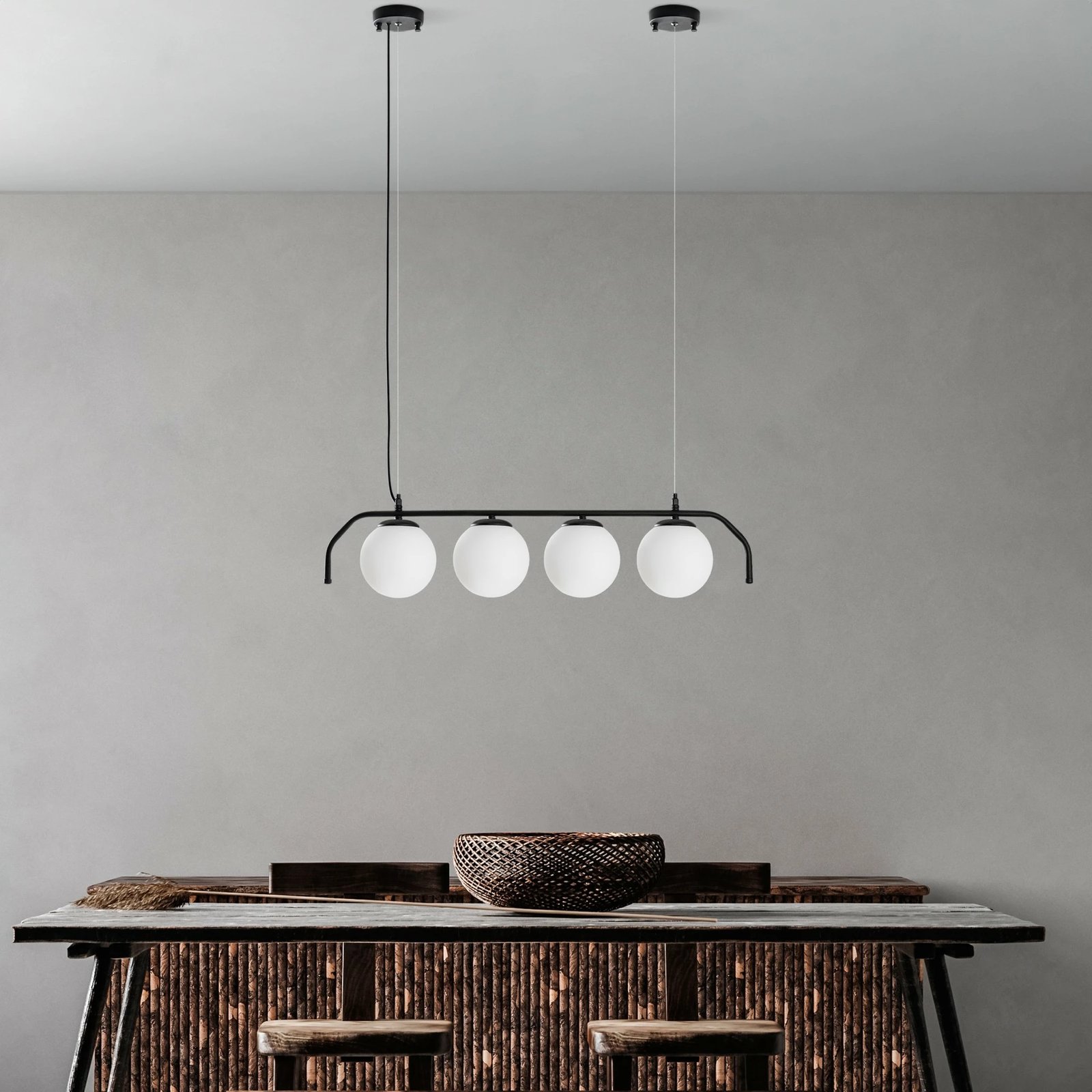 Llambë tavani Opviq, Antler, e zezë, 30-120cm