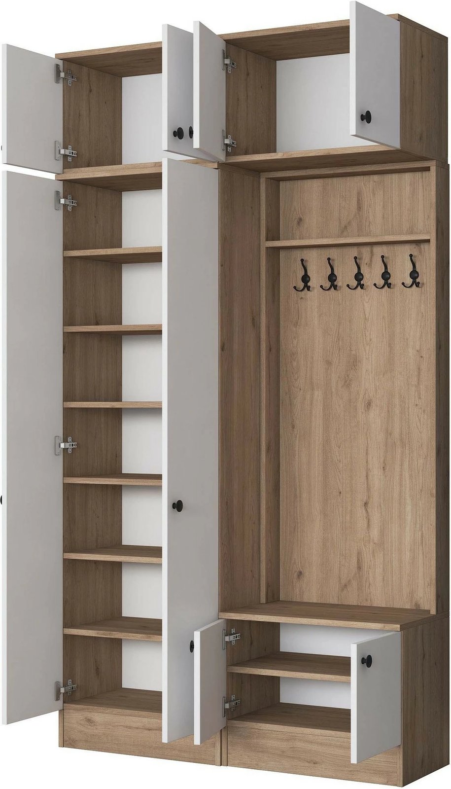 Stendë korridori Skye Decor, EA144 - 3838, ngjyrë arrë dhe e bardhë