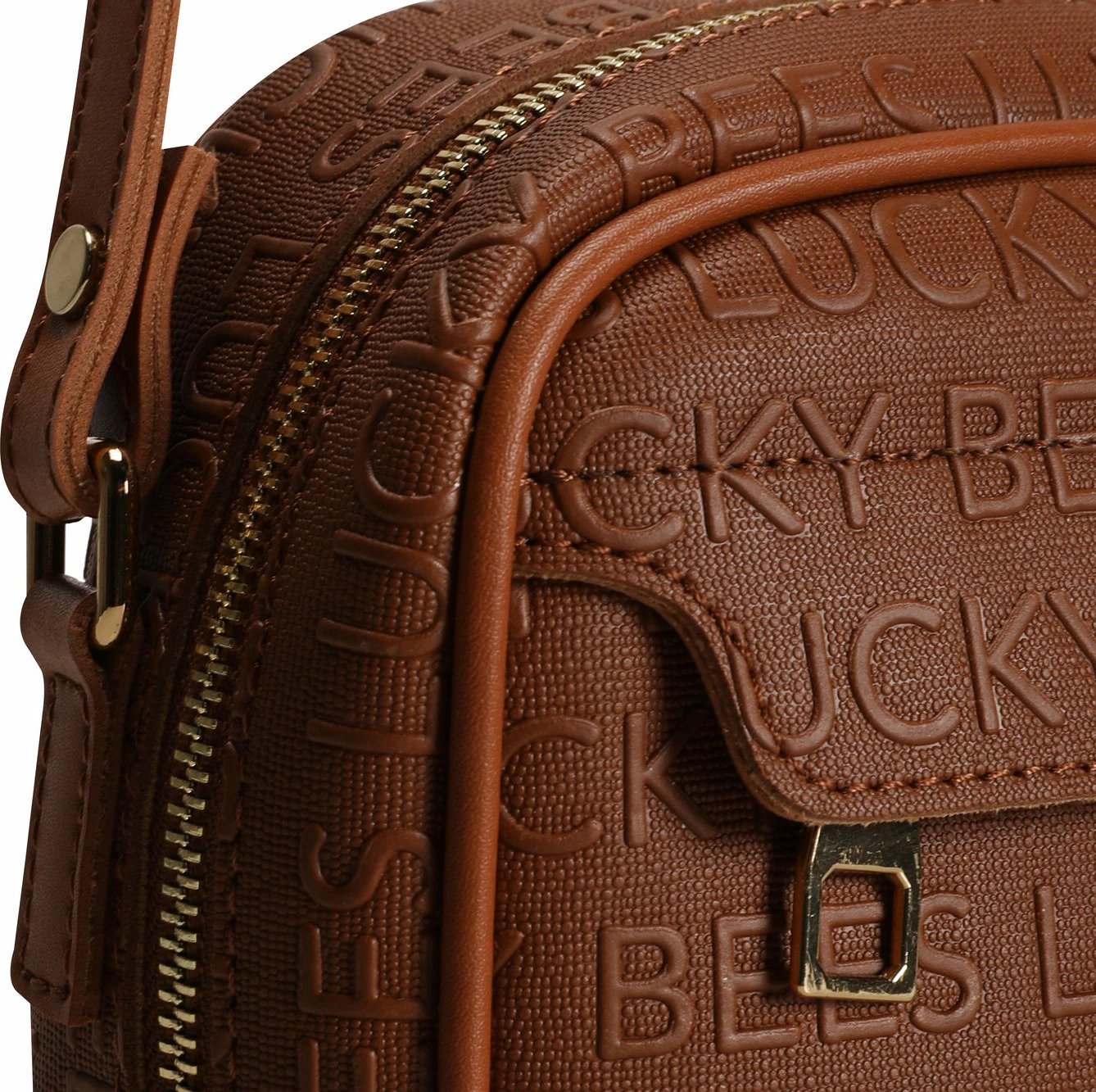 Çantë crossbody Lucky Bees, ngjyrë tan, 951