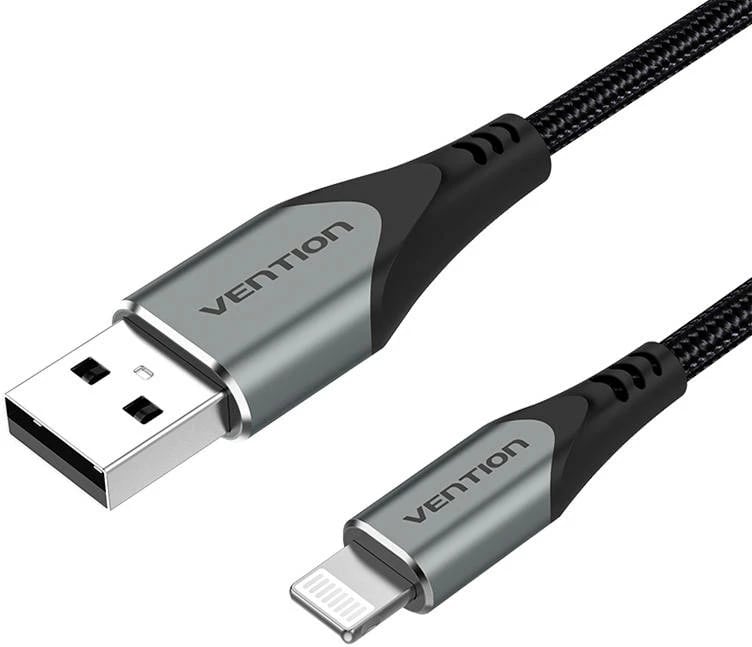 Kabllo USB 2.0 në Lightning Vention LABHF, 1m, Gri