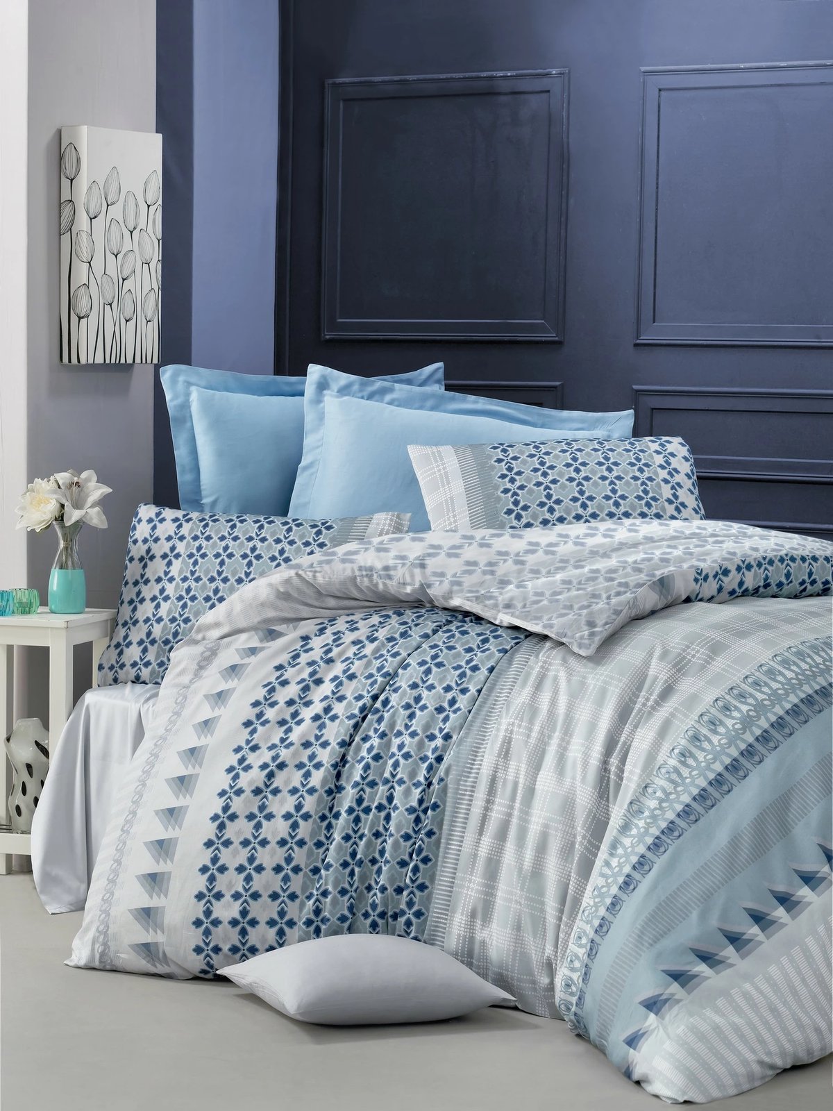 Set mbulesë për jorgan dopio satin, L'essentiel, Ilya