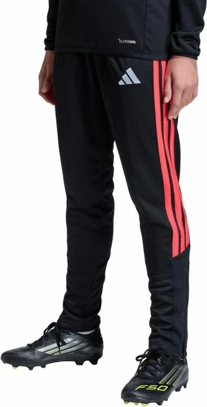 Pantallona sportive për fëmijë adidas, të zeza e të kuqe