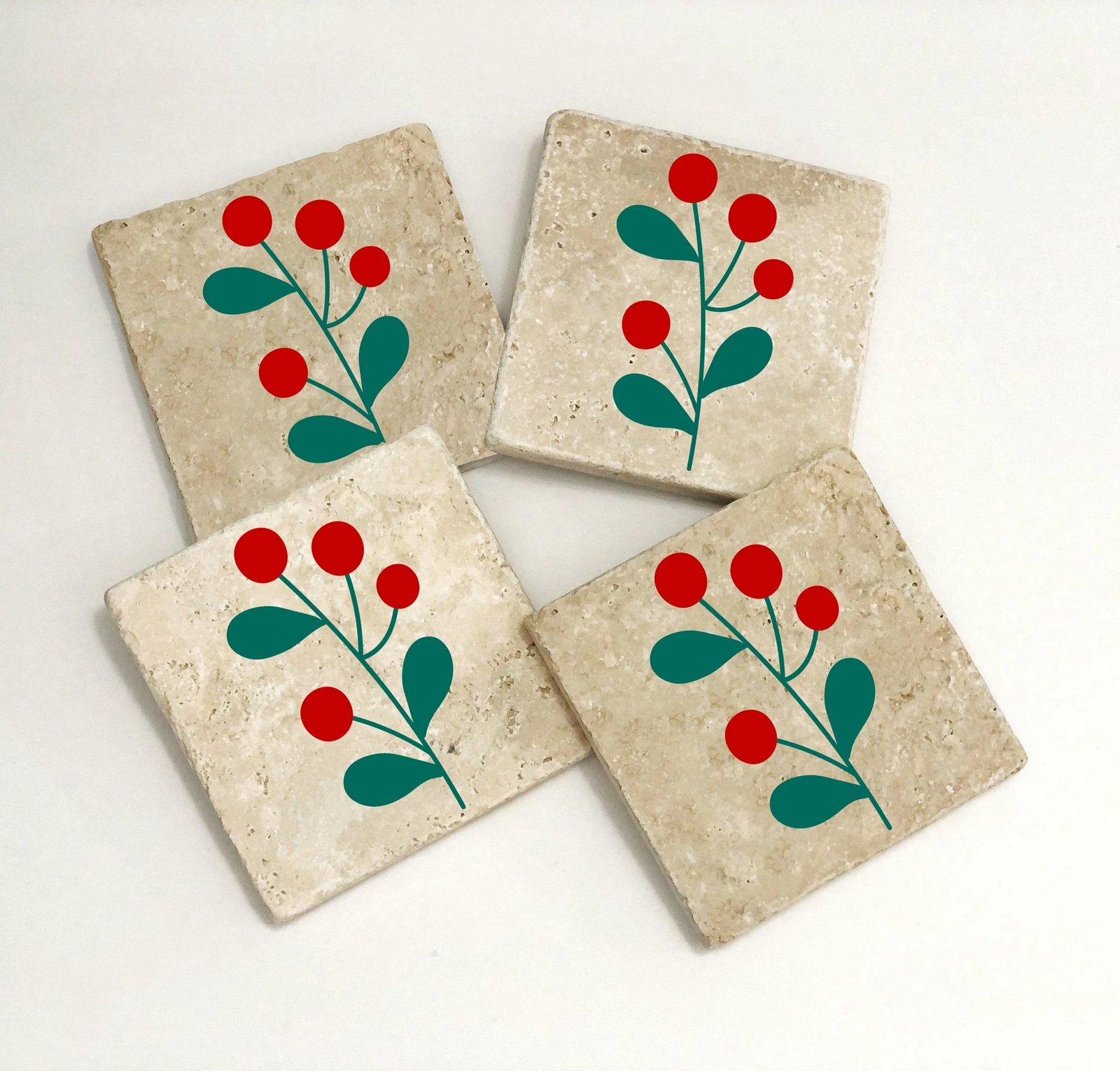 Set nënshkallash prej guri natyral, shumëngjyrëshe, Hermia, TBA27581, 4 copë