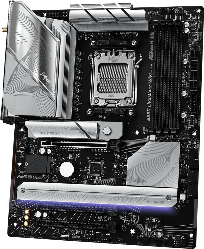 Pllakë amë ASRock B850 LiveMixer WiFi, Socket AM5, DDR5, Wi-Fi 7, 256GB