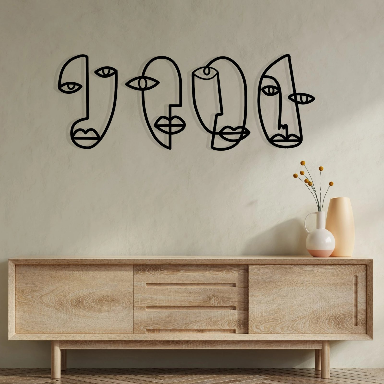 Aksesor dekorativ metalik për mur Wallity, Anacreon