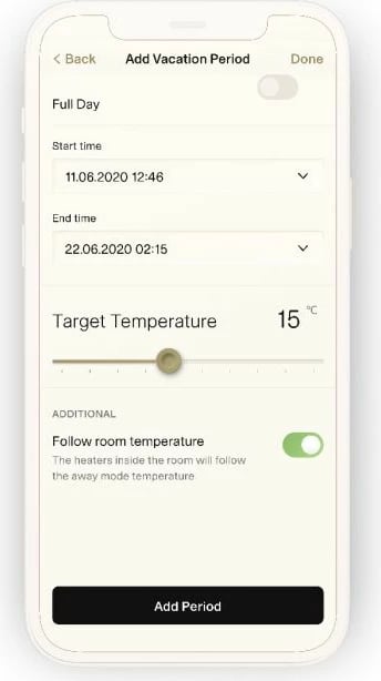 Radiator panel konvektor smart WiFi MILL Invisible PA1300WIFI4 1300W, çelik, i bardhë