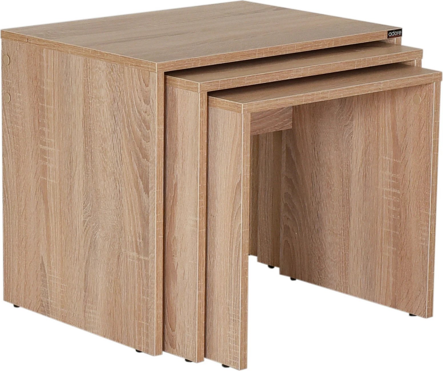 Tavolina kafeje Hanah Home, set prej 3 copësh, ngjyrë sonomo, Shp-103-Ss-1