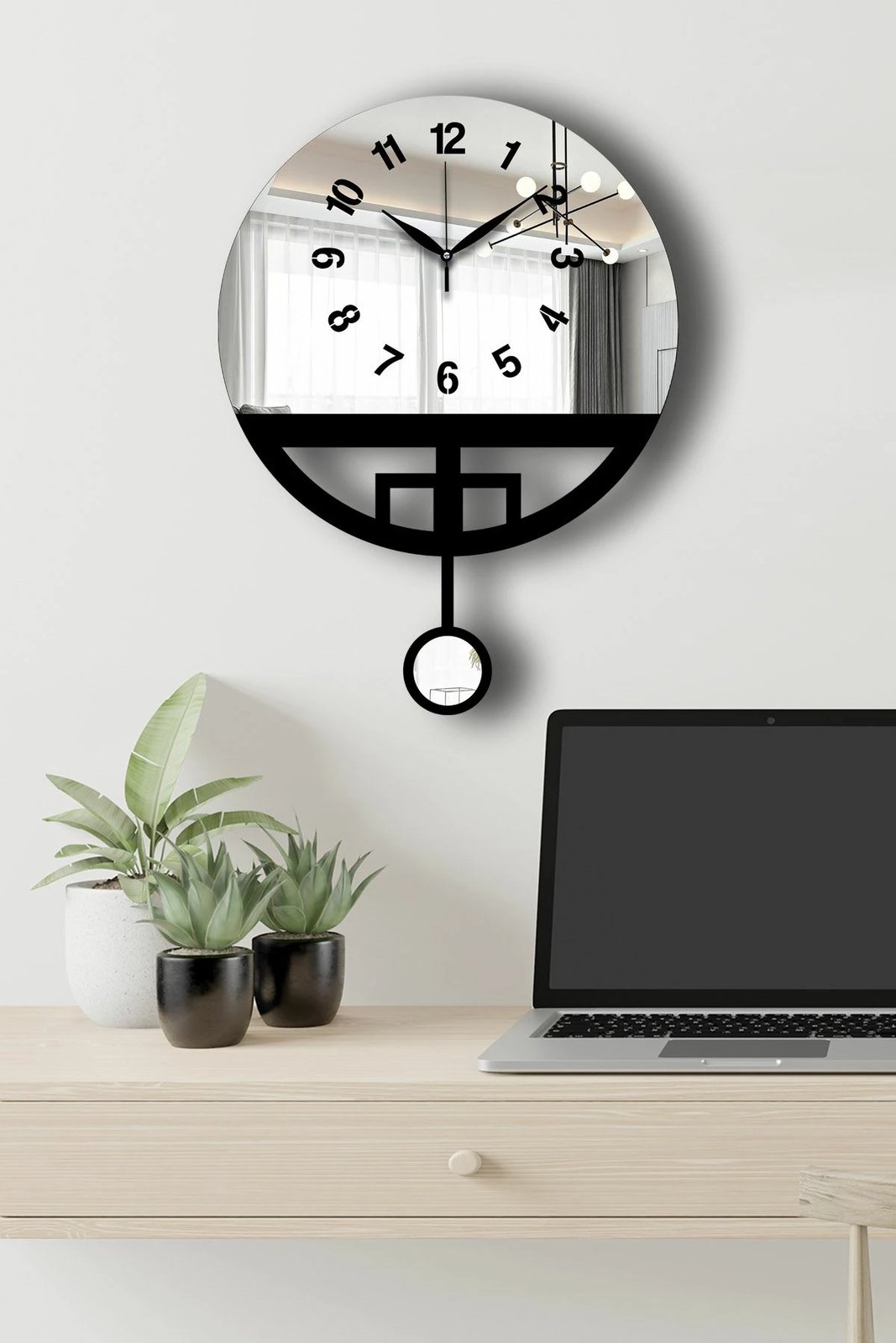 Orë muri dekorative Wallity, Vlnt108Gu, e zezë