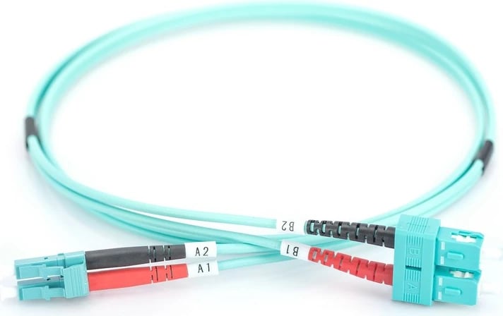 Kabllo optike Digitus DK-2532-03/3, LC-SC, Multi-mode, Duplex, 3m, Turkeze