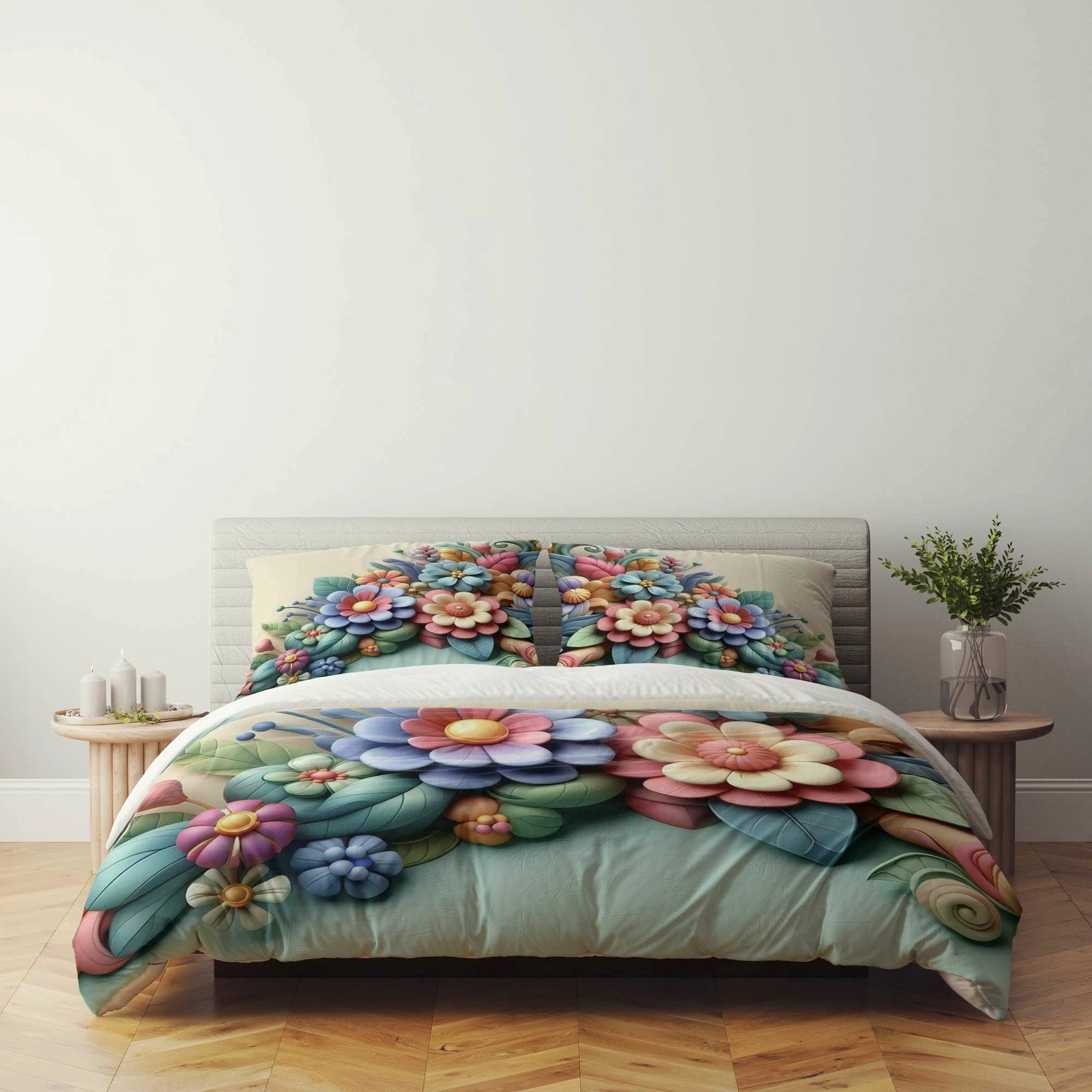 Set mbulesë jorgani për një person, shumëngjyrëshe, L'essentiel, FLW_DVT25-2