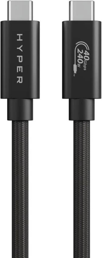 Kabllo USB-C Targus HyperDrive USB4 Performance 1.2m, 240W, 40Gbps, e zezë