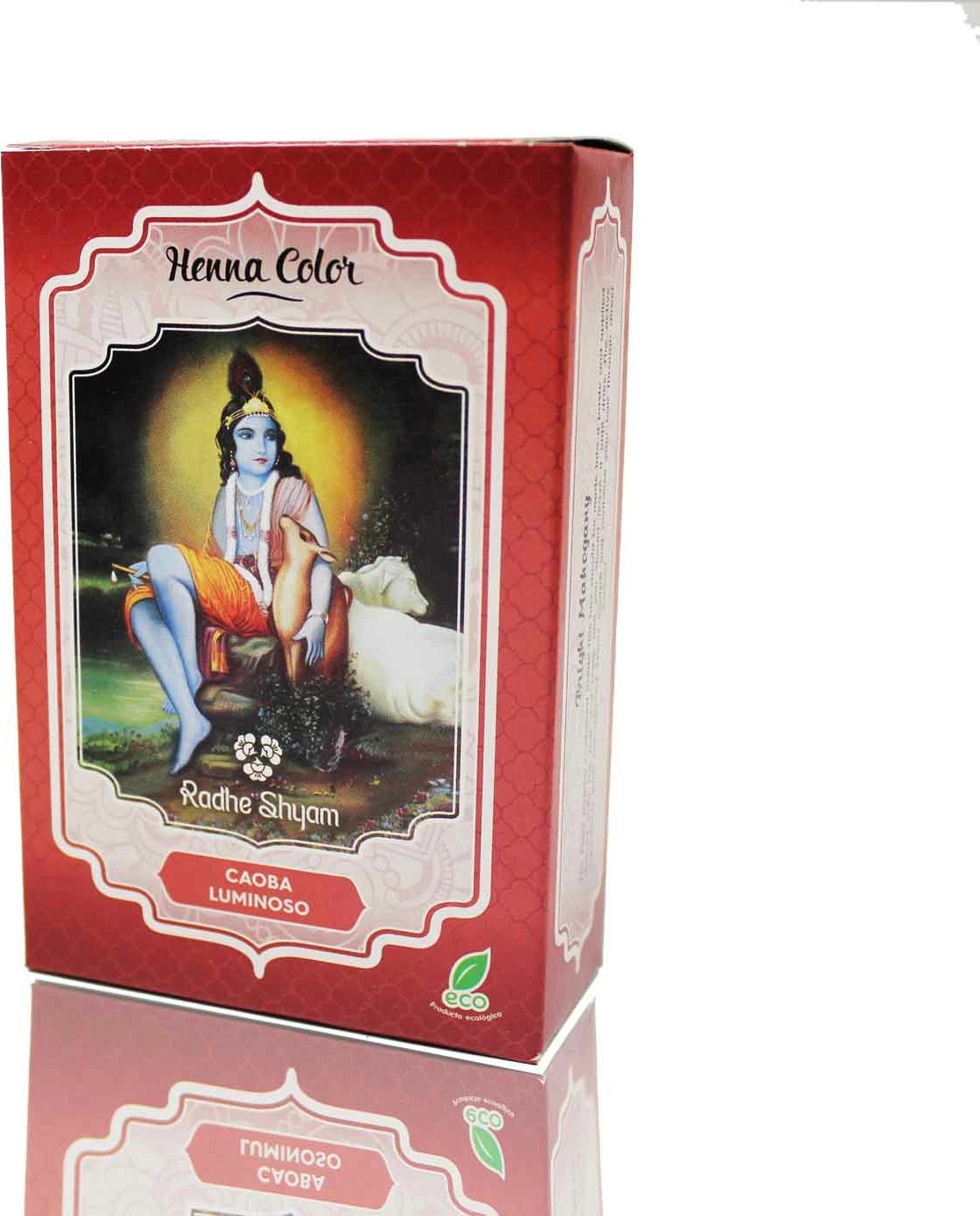 Pluhur henna për flokë RADHE Caoba Luminoso 100g