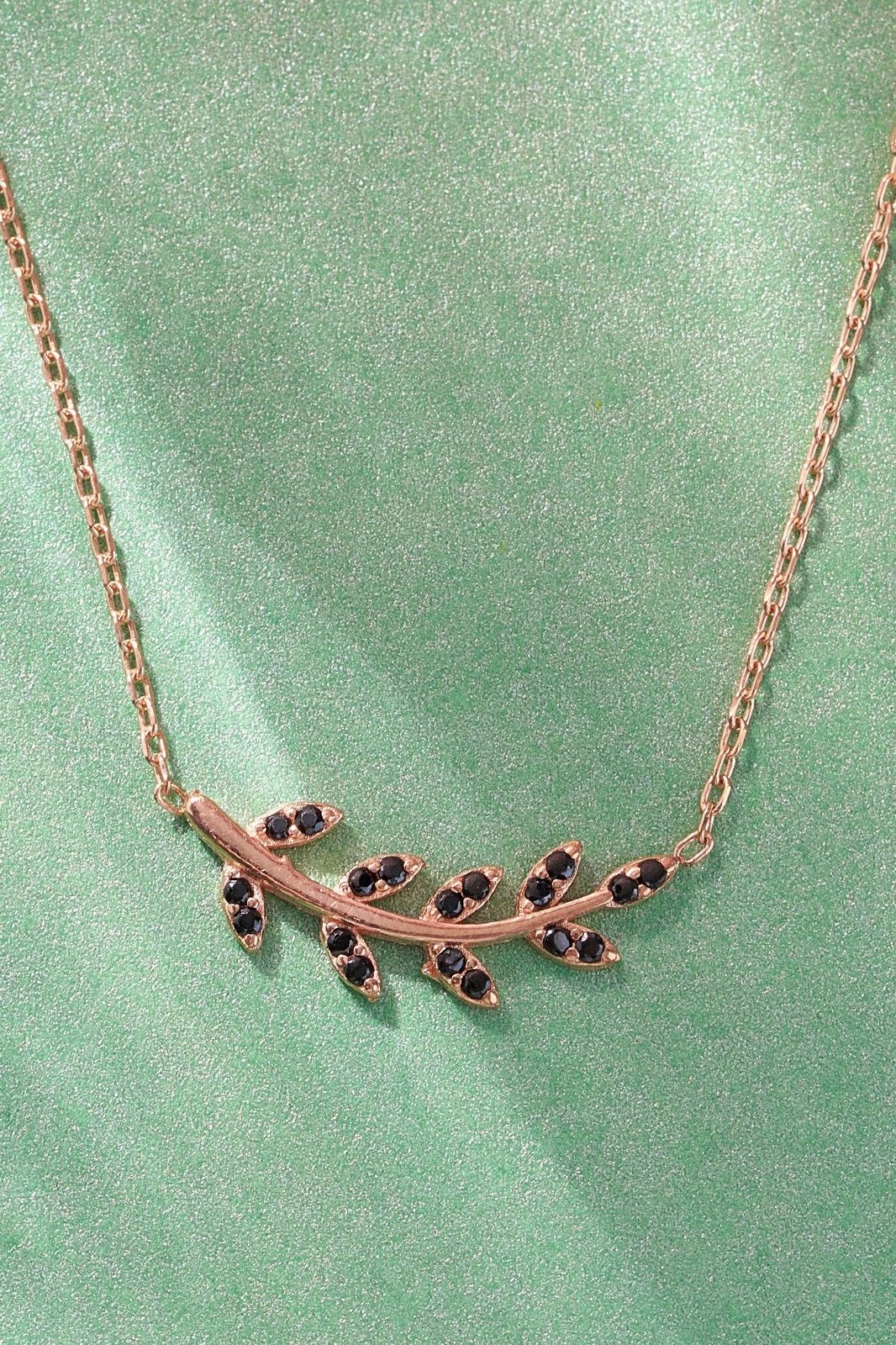 Qafore argjendi Jumeon, ngjyrë rozë e zezë, 10293SİYAH