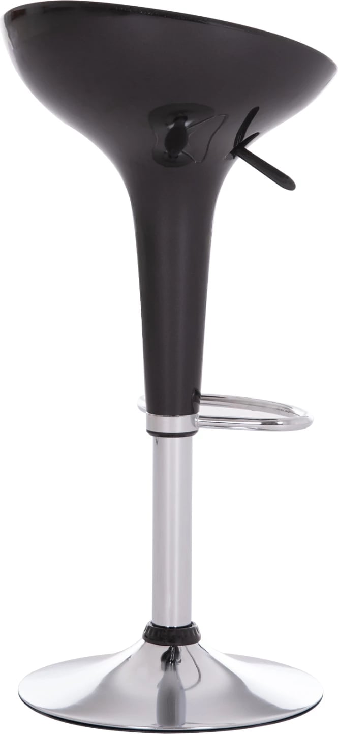 Karrige për bar rrotulluese DAISY, ABS e zezë, 44x38x85cm, set prej 2 copash