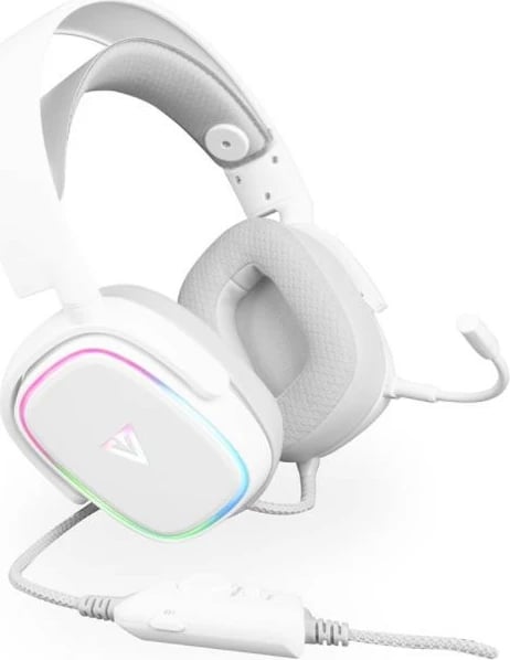 Kufje MODECOM MC-899 PROMETHEUS, gaming, USB, të bardha me ndriçim LED