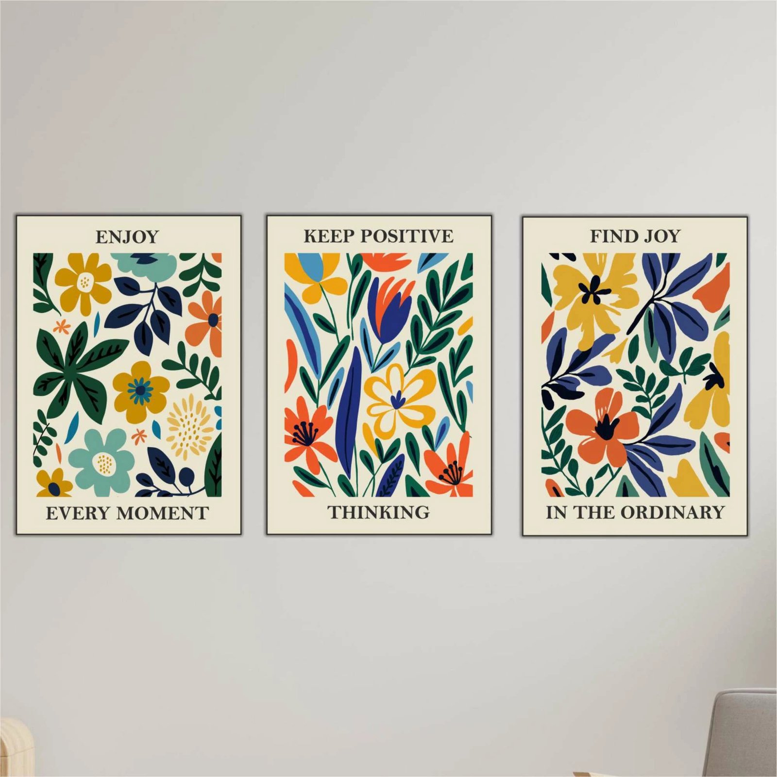 Pikturë dekorative MDF (3 copë), Wallity, shumëngjyrëshe, Mdf - 00103