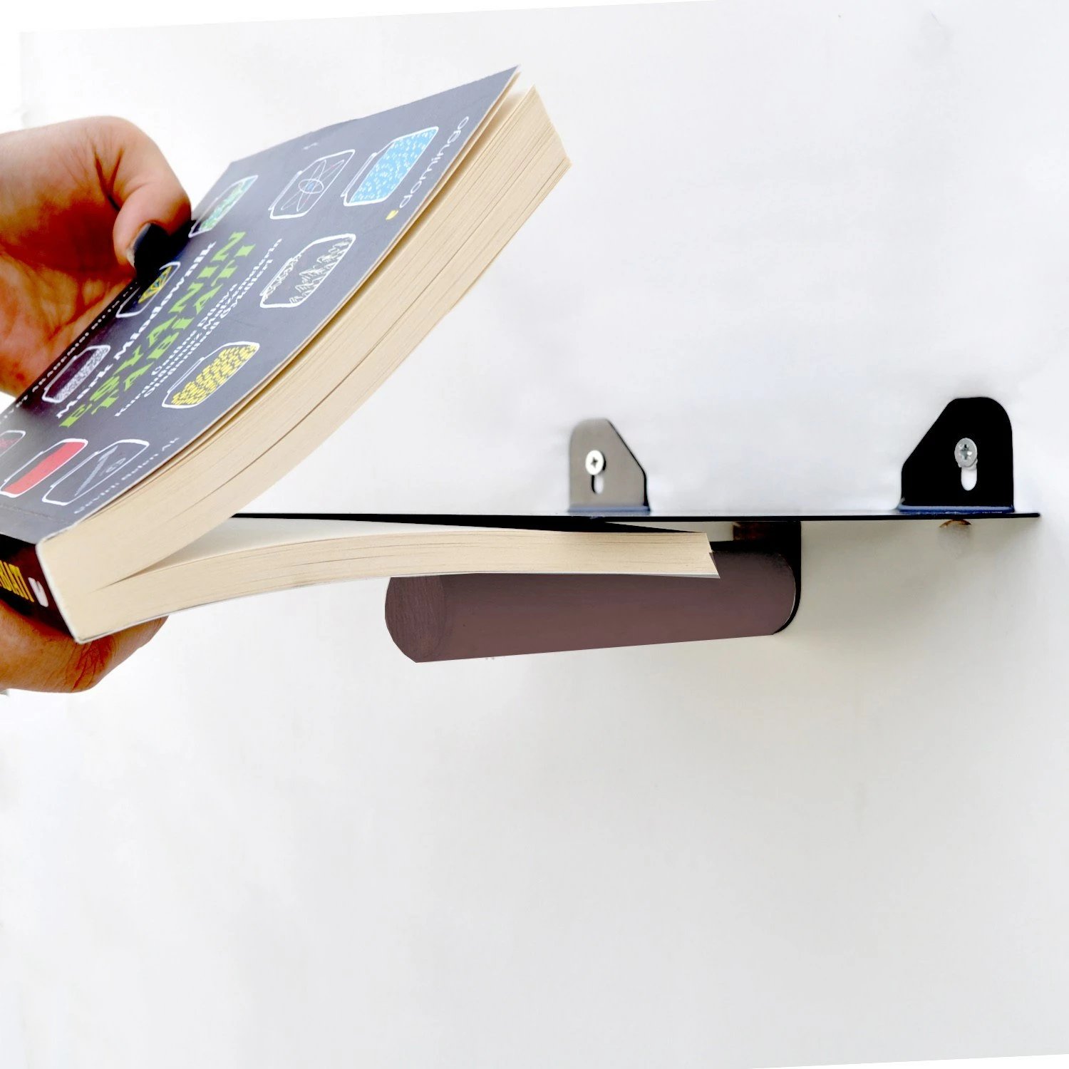 Raft muri Pipe Shelf, ngjyrë kafe dhe e zezë, Hanah Home, Wr042 (2 copë)