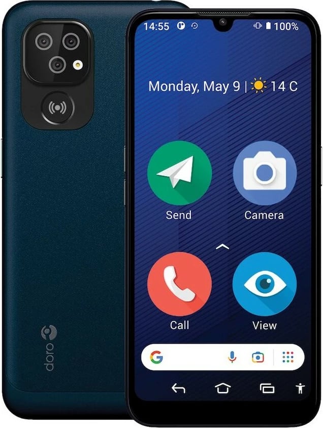 Celular Doro 8200, 4GB/64GB, 16MP, Android 12, e zezë