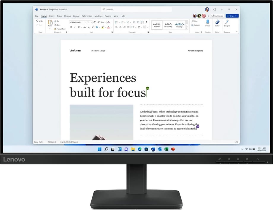 Monitor, Lenovo L24-4e 24", 68C2KAC1EU, i zi